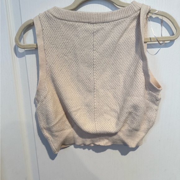 Sincerly Jules Cream Cable Knit Sweater Vest - Picture 3 of 3